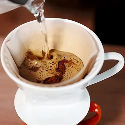 LHUKSGF Pour Over Ceramic Coffee Dripper 300ml | Handcrafted Ceramic Coffee Maker for Fresh Brew thumbnail 4