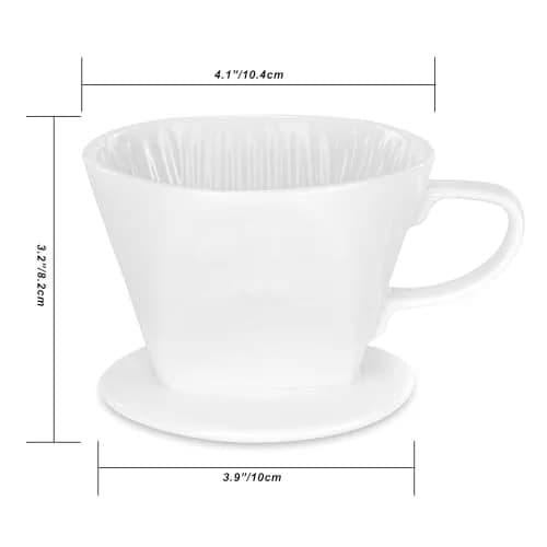 LHUKSGF Pour Over Ceramic Coffee Dripper 300ml | Handcrafted Ceramic Coffee Maker for Fresh Brew thumbnail 5