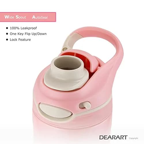 DEARART Clear 750ml (26oz) Water Bottle with Flip Top Lid | Leakproof & BPA-Free for Gym, Travel, Office thumbnail 4