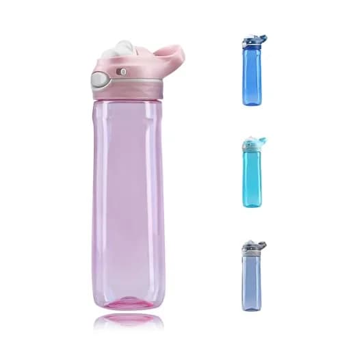 DEARART Clear 750ml (26oz) Water Bottle with Flip Top Lid | Leakproof & BPA-Free for Gym, Travel, Office thumbnail 1