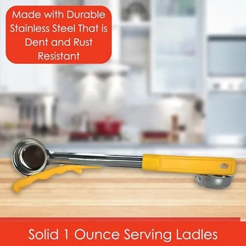 Habanerofire 1 oz (29.5 ml) Solid Stainless Steel Portion Control Ladle Spoodle - Pack of 2 | Precise Serving for Weight Loss & Catering thumbnail 2