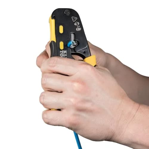 Klein Tools Ratcheting Data Cable and RJ45 Crimp Tool with CAT6 Plug 50-Pack | Pass Thru Installation Tool Kit thumbnail 4