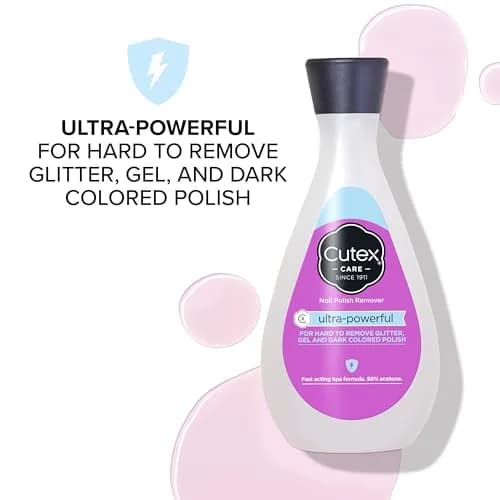 Cutex Ultra Powerful Nail Polish Remover 300ml (10.1 Fl Oz) | Removes Gel, Glitter & Dark Polish thumbnail 3