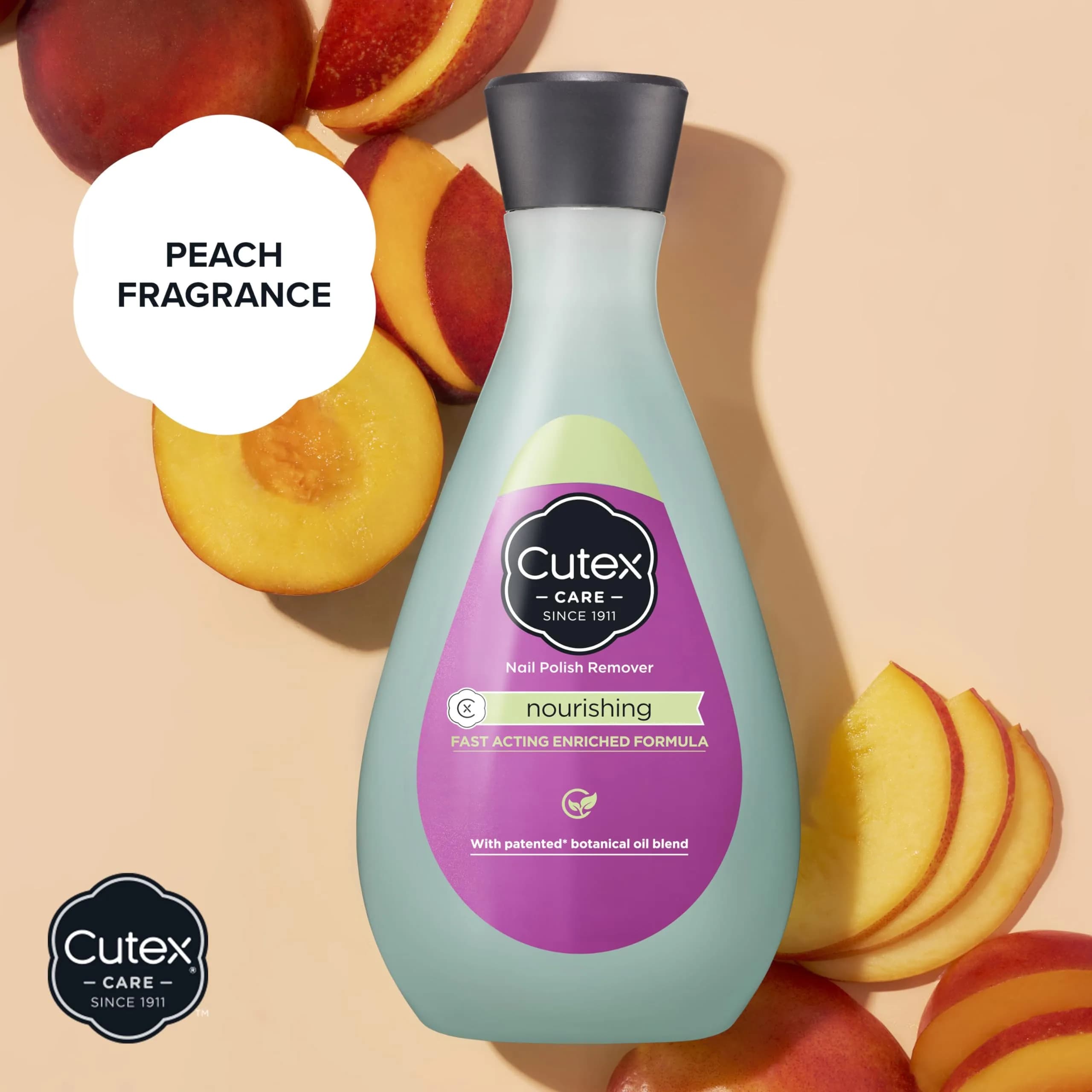 Cutex Nourishing Nail Polish Remover with Vitamin E & Apricot Oil, 10.1 fl oz (300 ml) | Healthy Nails & Spa Experience - view 5