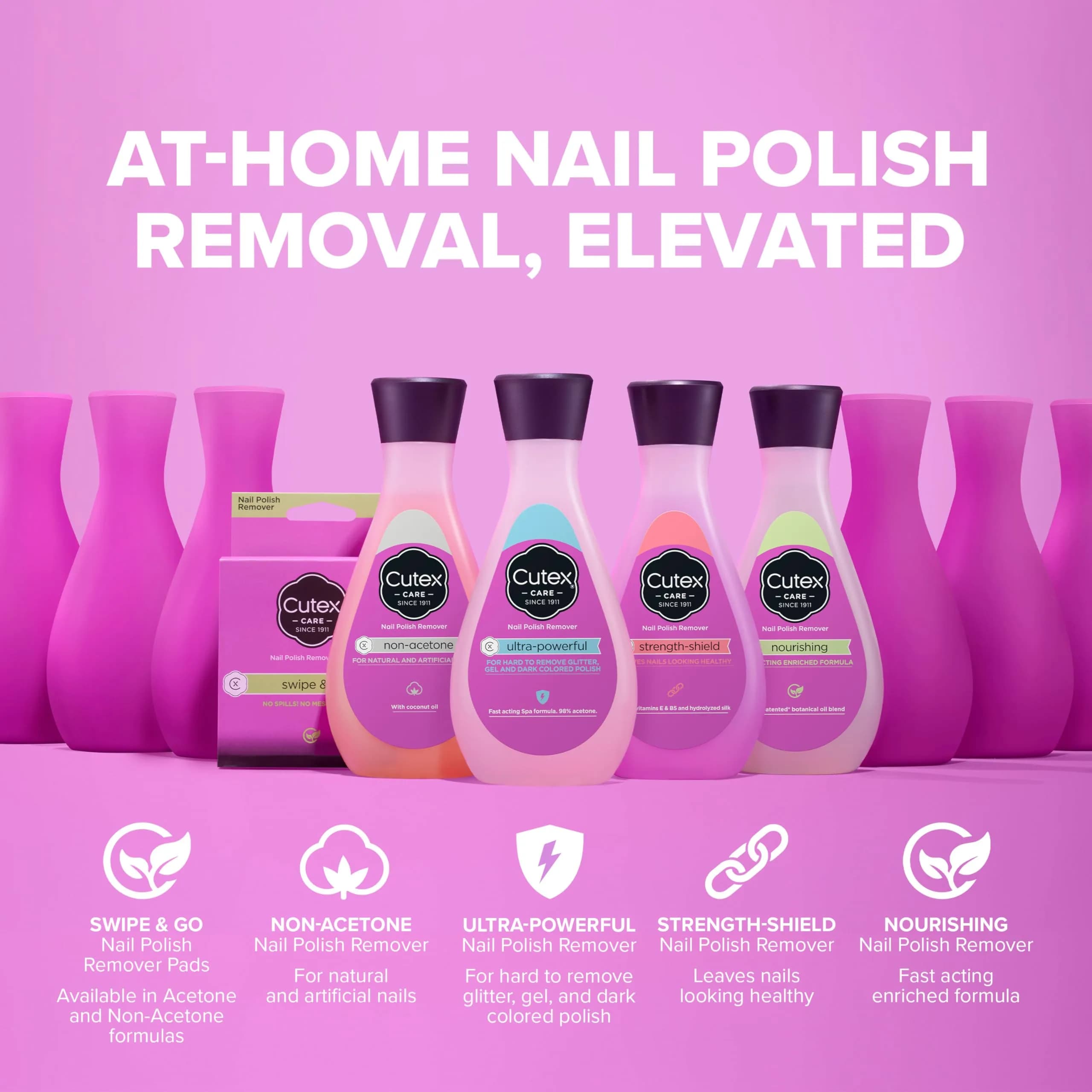 Cutex Nourishing Nail Polish Remover with Vitamin E & Apricot Oil, 10.1 fl oz (300 ml) | Healthy Nails & Spa Experience - view 6