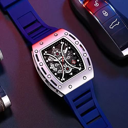 MF MINI FOCUS Blue Watch for Men 4.2cm Dial Waterproof Quartz Sport Wristwatch thumbnail 2