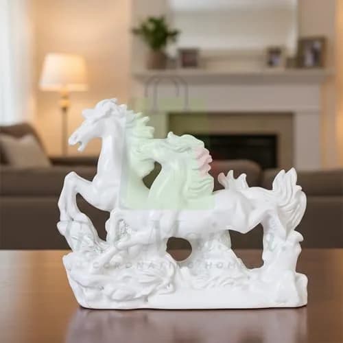 TREE MAISON CORONATING HOMES Vastu White Horse Statue 17cm (6.7in) | Success & Good Luck Home Decor thumbnail 6