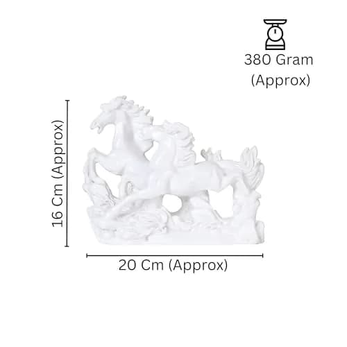 TREE MAISON CORONATING HOMES Vastu White Horse Statue 17cm (6.7in) | Success & Good Luck Home Decor thumbnail 2