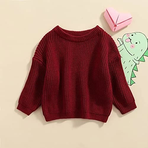 YOKJZJD Infant Toddler Baby Girl Boy Knit Sweater Pullover Long Sleeve Warm Clothes (6-9 Months) thumbnail 2