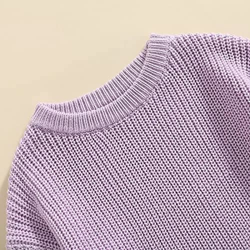 YOKJZJD Purple Sweater | Classic Knit Pullover for Infant & Toddler (6-9 Months) thumbnail 3