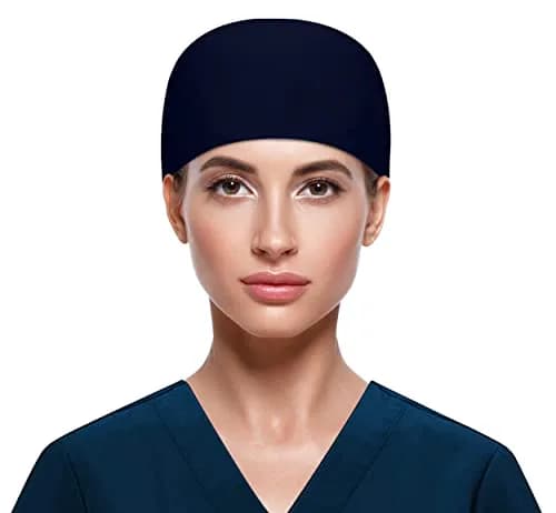 Fesciory Scrub Cap for Women Adjustable Tie Back Hat with Buttons thumbnail 2