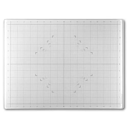 Glassboard Studio True White Glass Craft Mat (13.5x18in) | Heat & Scratch Resistant Craft Surface with Grid & Angle Lines thumbnail 1