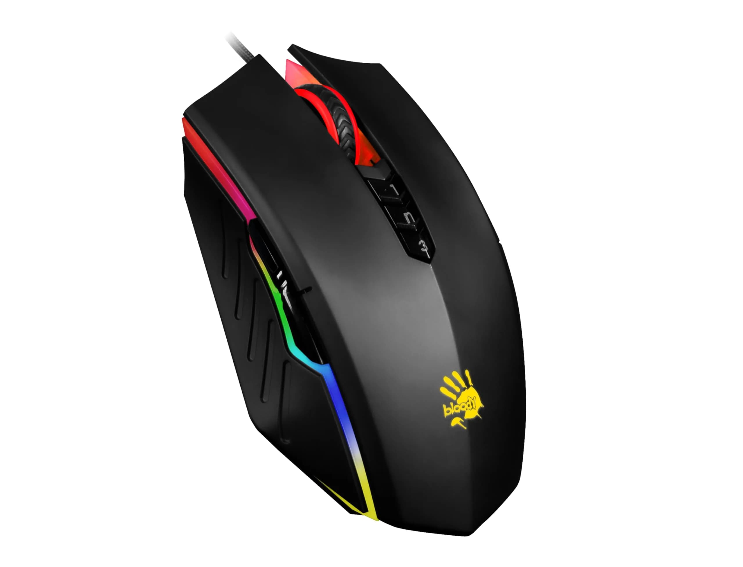 Bloody A70x Optical Gaming Mouse with Light Strike Switch & Scroll, 8000 CPI, 8 Programmable Buttons | Matte Black - view 3