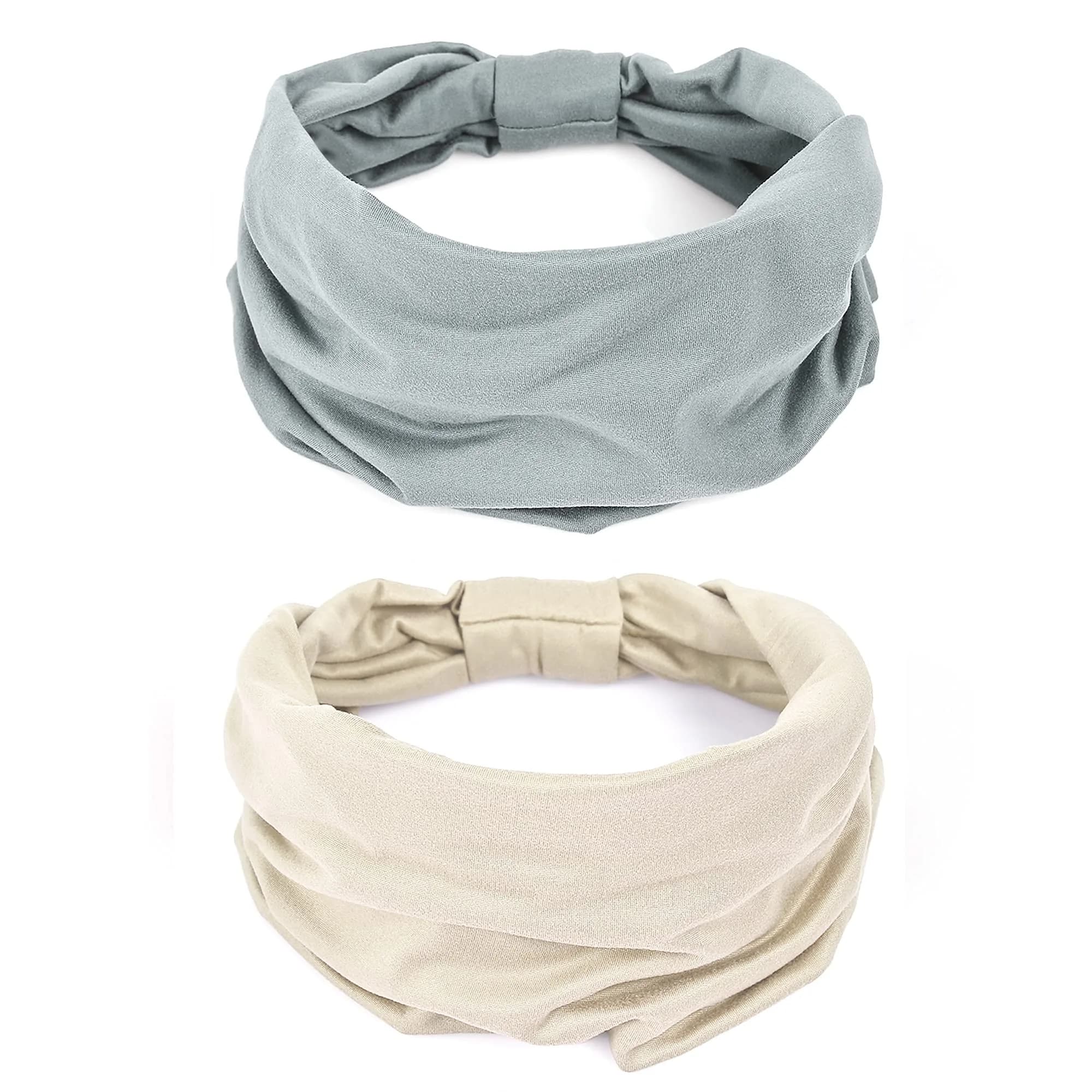 GiLi 2 Pack Wide Headbands for Women 5.5-inch | Sweat-wicking, Non Slip, Soft Cotton