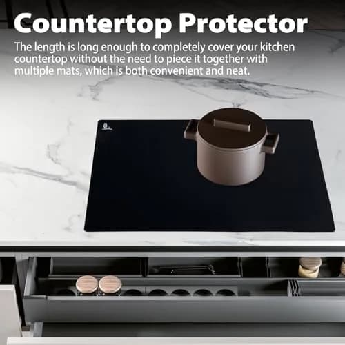 Folksy Super Kitchen Thick Silicone Counter Mat 60cm x 40cm | Food-Grade BPA-Free & Heat Resistant thumbnail 6