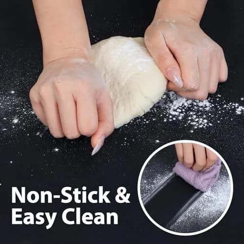 Folksy Super Kitchen Thick Silicone Counter Mat 60cm x 40cm | Food-Grade BPA-Free & Heat Resistant thumbnail 3