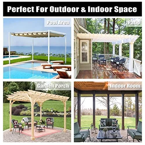 Easy-Going Outdoor Curtains for Patio 1 Panel, 110x108 inch, Navy | Waterproof, Windproof Privacy Drapes thumbnail 7