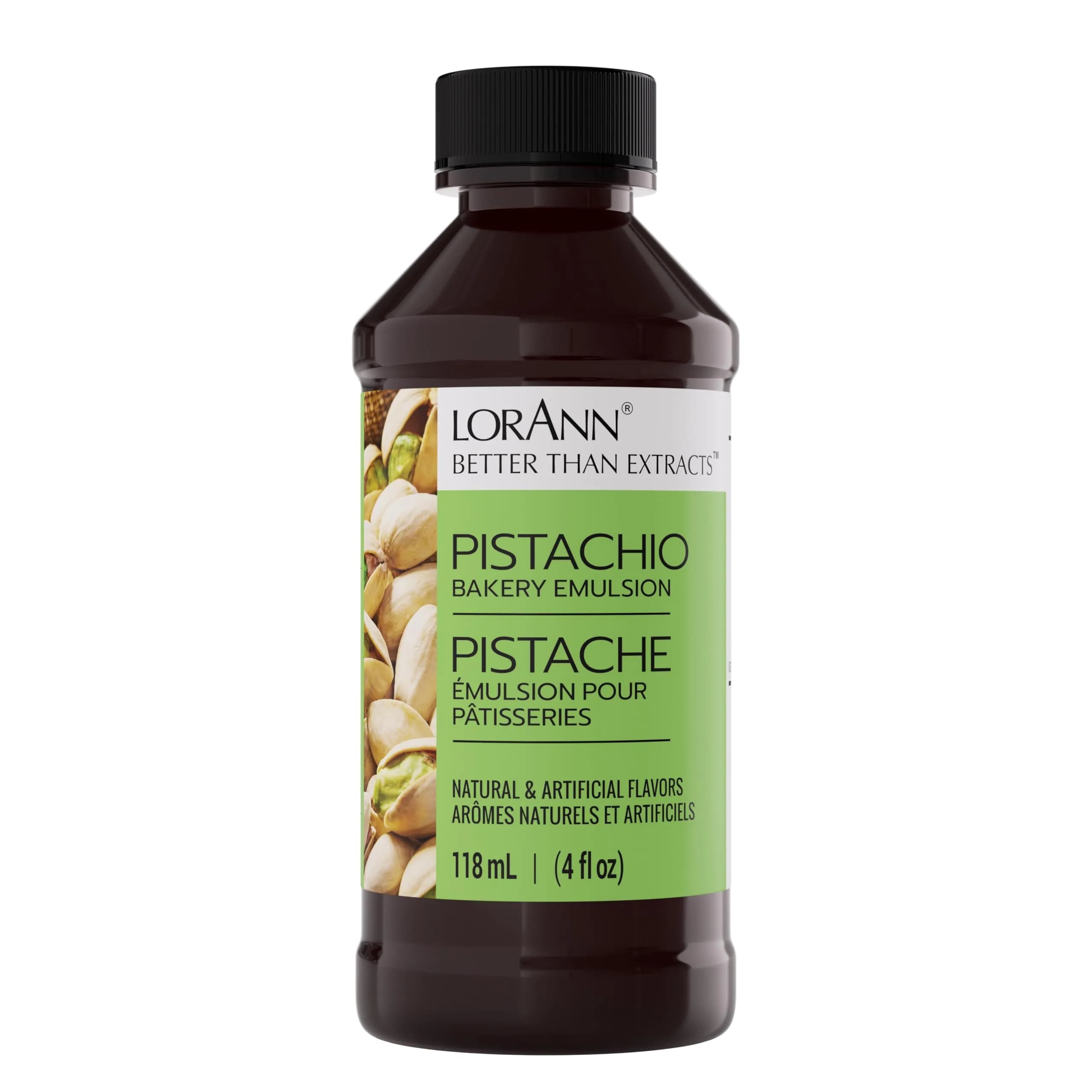 LorAnn Oils Pistachio Emulsion & Flavoring For Baking | Bakery-Grade, Gluten-Free, USA Made, 4 Fl Oz