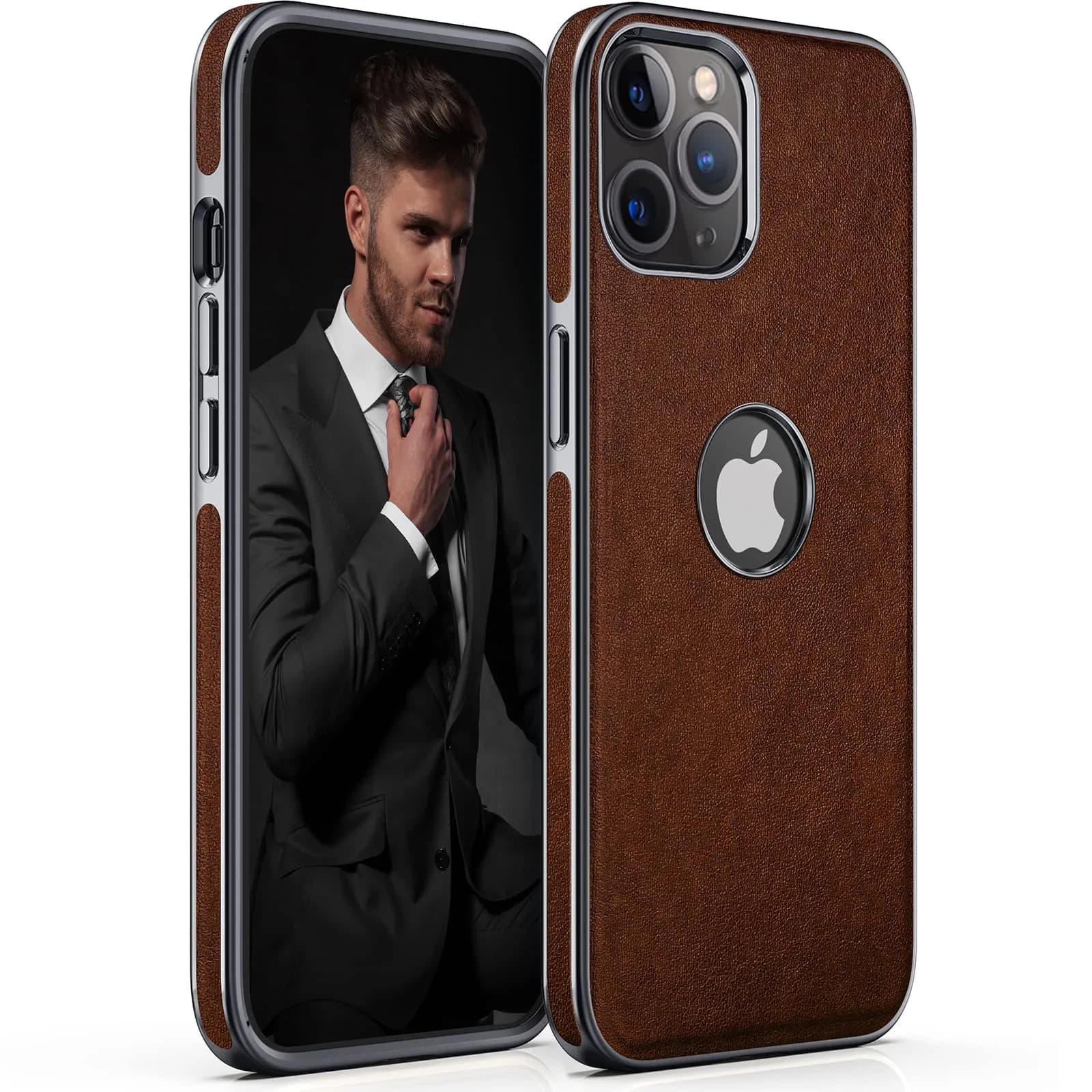 LOHASIC Leather Case for iPhone 13 Pro Max 6.7" | Slim Vintage Leather Cover for Men & Women — Maroon