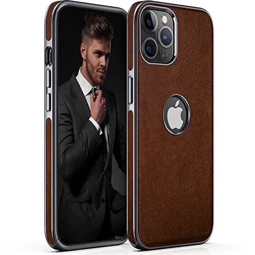 LOHASIC Leather Case for iPhone 13 Pro Max 6.7" | Slim Vintage Leather Cover for Men & Women thumbnail 1