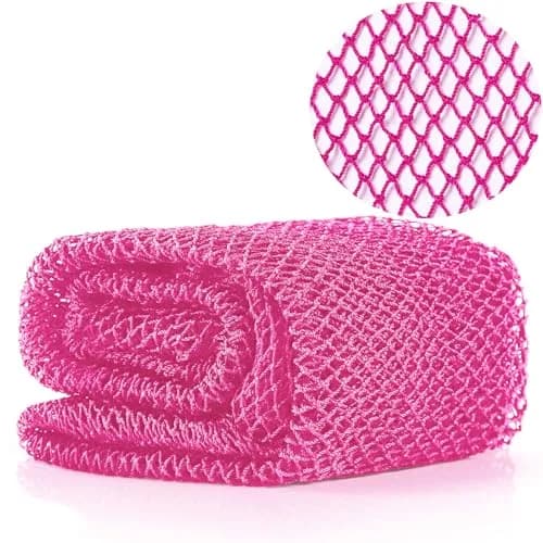 JASSINS African Net Sponge Pink | Exfoliating Body Shower Scrubber 170cm (5.6ft) thumbnail 1