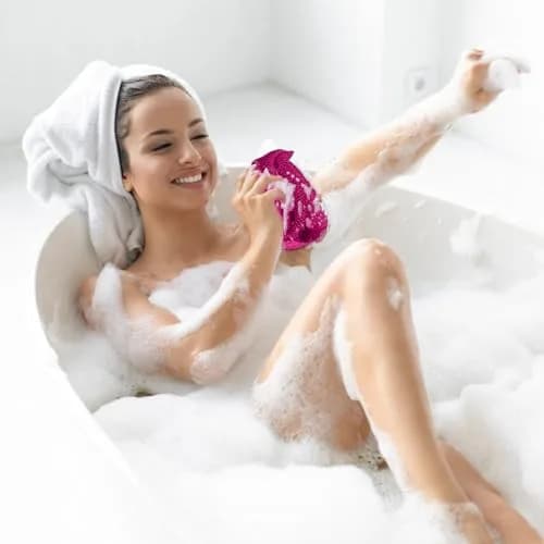 JASSINS African Net Sponge Pink | Exfoliating Body Shower Scrubber 170cm (5.6ft) thumbnail 5