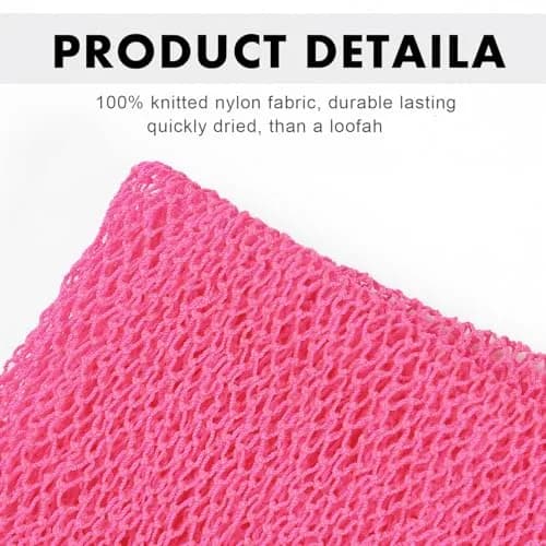 JASSINS African Net Sponge Pink | Exfoliating Body Shower Scrubber 170cm (5.6ft) thumbnail 2