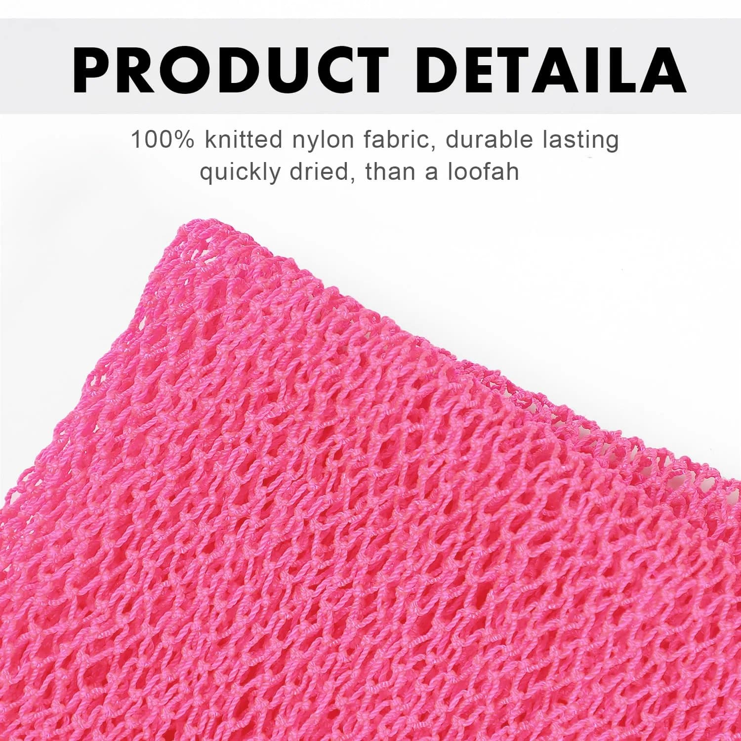 JASSINS African Net Sponge Pink | Exfoliating Body Shower Scrubber 170cm (5.6ft) - view 2