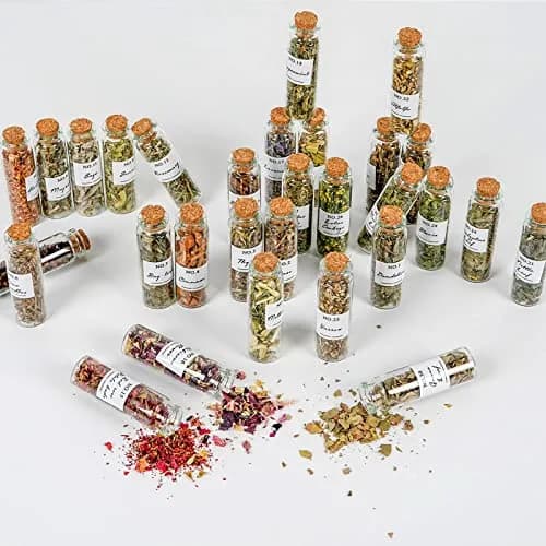 HOOMUU 30-Pack Witchcraft Herbs and Flowers for Altar Crafts | Natural Dried Botanicals for Spell Jars, DIY Gifts, and Home Decor thumbnail 3