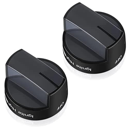TURNEGOO Gas Stove Knobs Black 2 Pack | Compatible with Whirlpool Range & Oven thumbnail 1