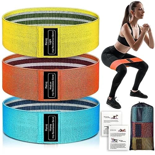 Renoj Resistance Bands for Working Out 3-Set | Heavy/Medium/Light Fabric Loops for Women Men thumbnail 1