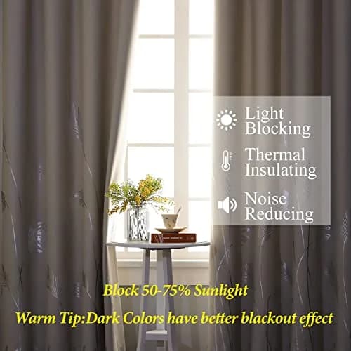 Estelar Textiler Cream Patterned Curtains for Living Room Bedroom 42W x 96L | Blackout, Energy Saving thumbnail 6