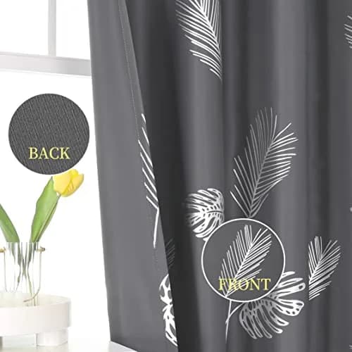 Estelar Textiler Dark Gray Blackout Patterned Curtains 42x84 inch | Energy Saving & Elegant Design thumbnail 4
