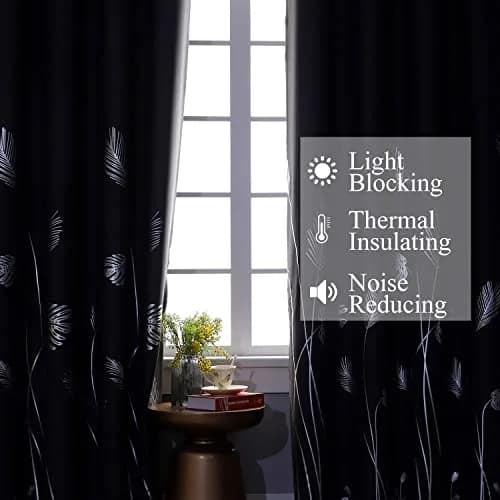 Estelar Textiler Dark Gray Blackout Patterned Curtains 42x84 inch | Energy Saving & Elegant Design thumbnail 6