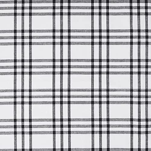 VHC Brands Sawyer Mill Plaid Valance 16x60 in. Black Cotton | Farmhouse Country Style Window Decor thumbnail 6