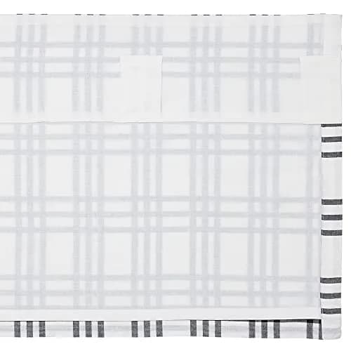 VHC Brands Sawyer Mill Plaid Valance 16x60 in. Black Cotton | Farmhouse Country Style Window Decor thumbnail 7