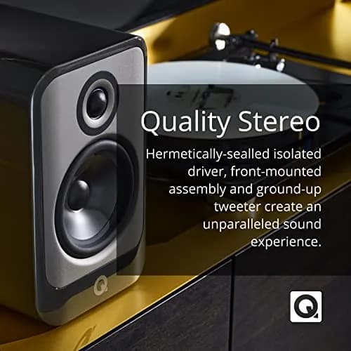 Q Acoustics Q Concept 30 Passive Bookshelf Speakers Pair 5" | Modern Wood Design for Home Audio thumbnail 6