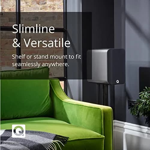 Q Acoustics Q Concept 30 Passive Bookshelf Speakers Pair Gloss White - 5" | Modern Minimalist Design with 100W Power thumbnail 5
