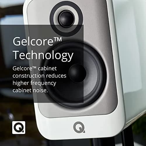 Q Acoustics Q Concept 30 Passive Bookshelf Speakers Pair Gloss White - 5" | Modern Minimalist Design with 100W Power thumbnail 4
