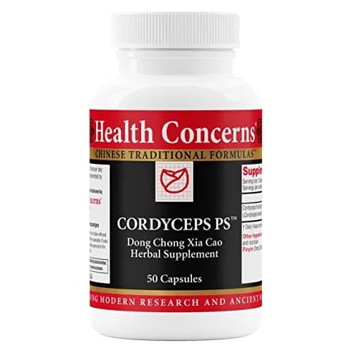 Health Concerns Cordyceps PS – Lung Support & Respiratory Health Supplement – Mushroom Fruiting Body for Immune Function, Heart Health, Circulation, Athletic Energy, Oxygen Support – 50 Capsules thumbnail 1