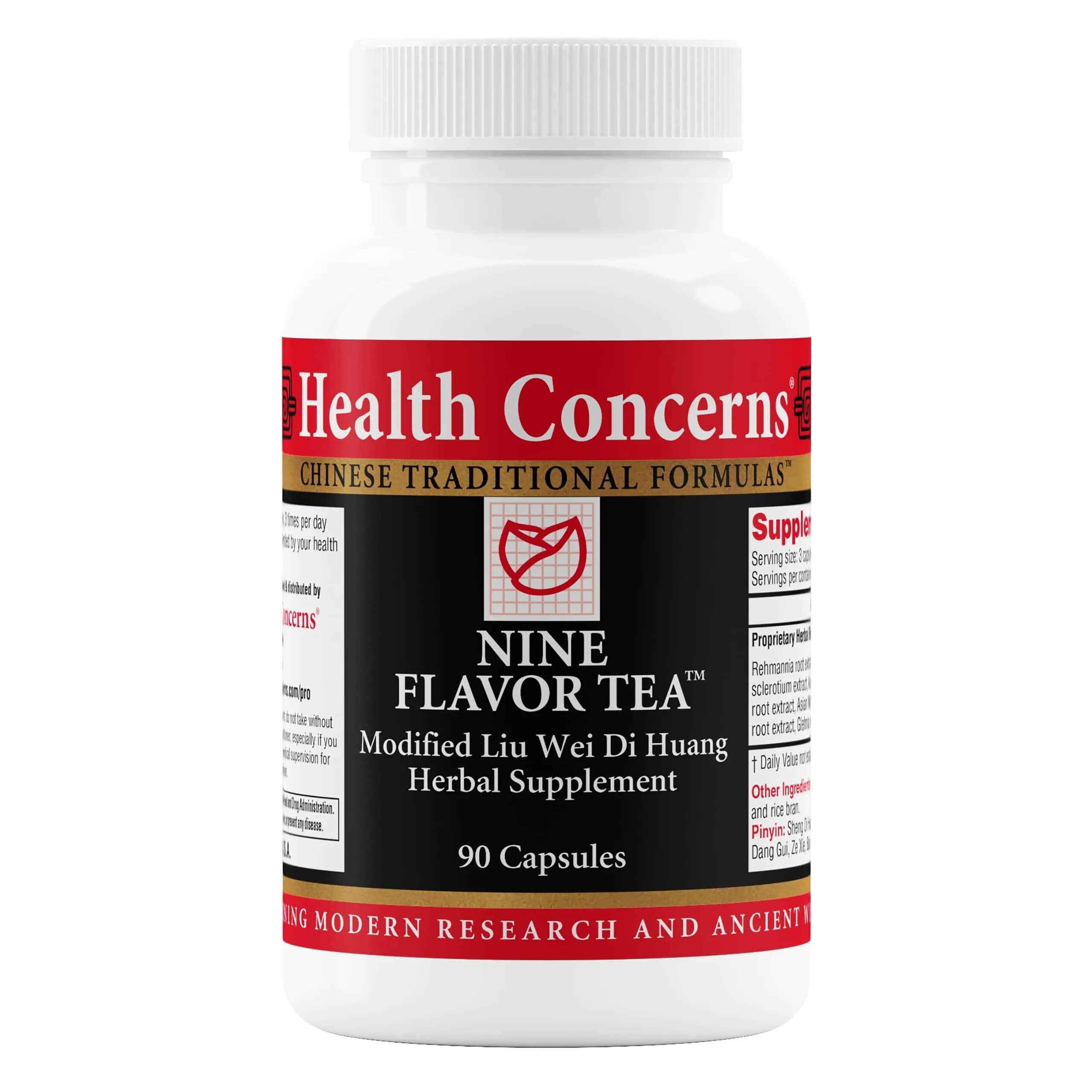 Health Concerns Nine Flavor Tea – Immune & Kidney Support, 90 Capsules | Traditional Chinese Herbal Blend - main product image