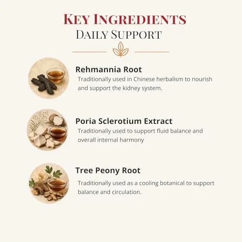 Health Concerns Rehmannia 8 - Kidney Detox & Support | Traditional Chinese Herbal Root Extract (90 Capsules) thumbnail 7