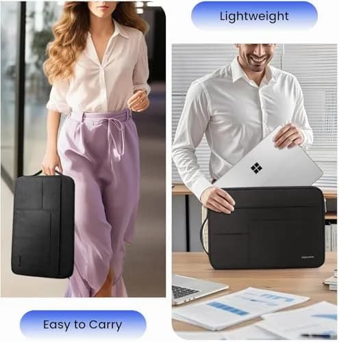 Omnpak Laptop Sleeve Case for Surface Pro 11/10/9/8/7, Side Handle Strap | Waterproof, Slim & Lightweight thumbnail 4