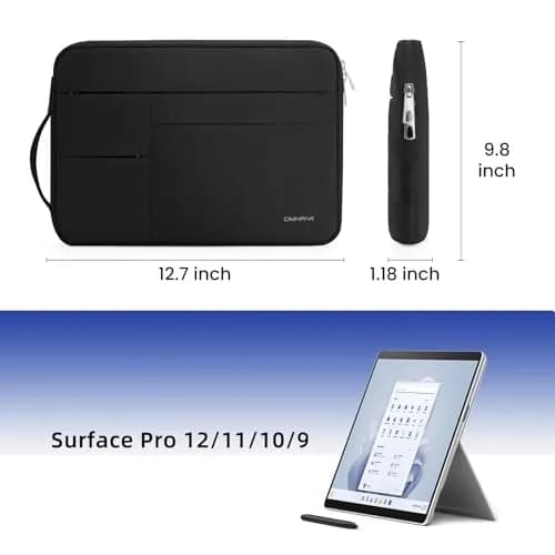 Omnpak Laptop Sleeve Case for Surface Pro 11/10/9/8/7, Side Handle Strap | Waterproof, Slim & Lightweight thumbnail 2