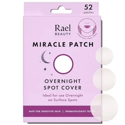 Rael Hydrocolloid Acne Pimple Patches 52 Ct | Overnight Spot Cover for All Skin Types thumbnail 1