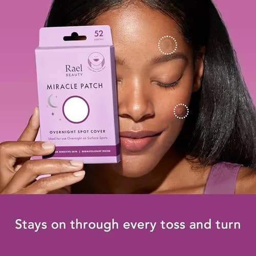 Rael Hydrocolloid Acne Pimple Patches 52 Ct | Overnight Spot Cover for All Skin Types thumbnail 5