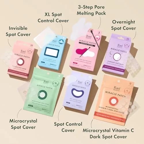 Rael Hydrocolloid Acne Pimple Patches 52 Ct | Overnight Spot Cover for All Skin Types thumbnail 8