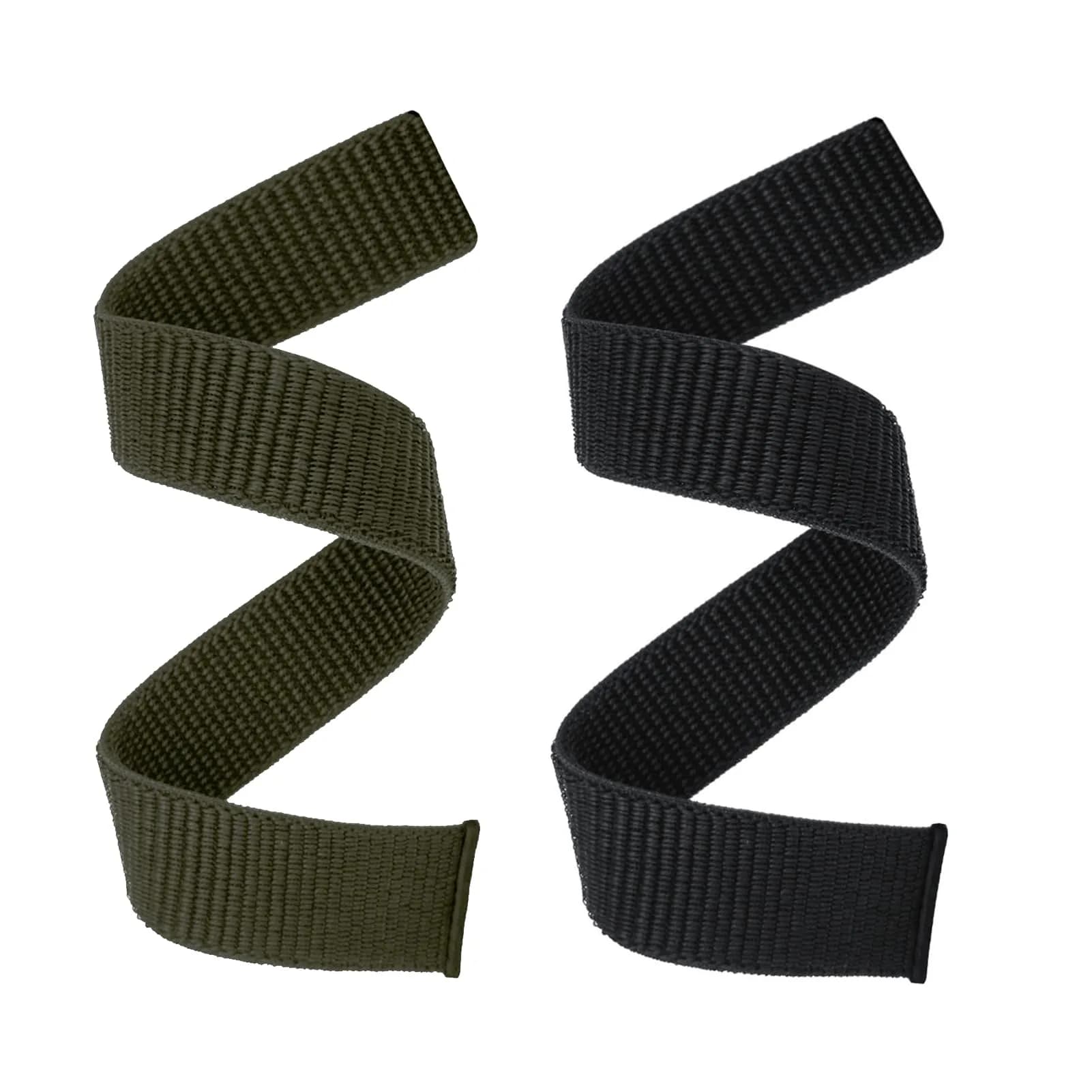 Abanen Hook and Loop Watch Band 22mm Black Green | Compatible with Garmin Fenix 8/7/6/5, Instinct 3/2, epix Pro 47mm