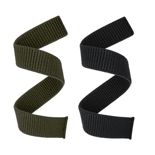 Abanen Hook and Loop Watch Band 22mm Black Green | Compatible with Garmin Fenix 8/7/6/5, Instinct 3/2, epix Pro 47mm thumbnail 1