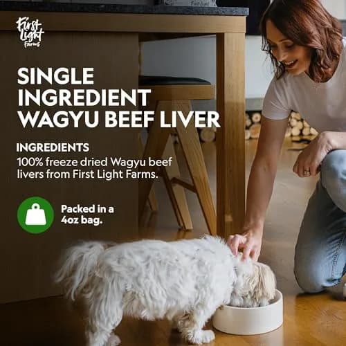 First Light Farms Freeze-Dried Wagyu Beef Liver Dog Treats 113g (4oz) | Nutrient-Dense Superfood for All Breeds thumbnail 2